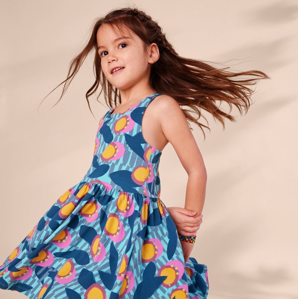 Passion Fruit Wax Print Strappy skirted dress 2