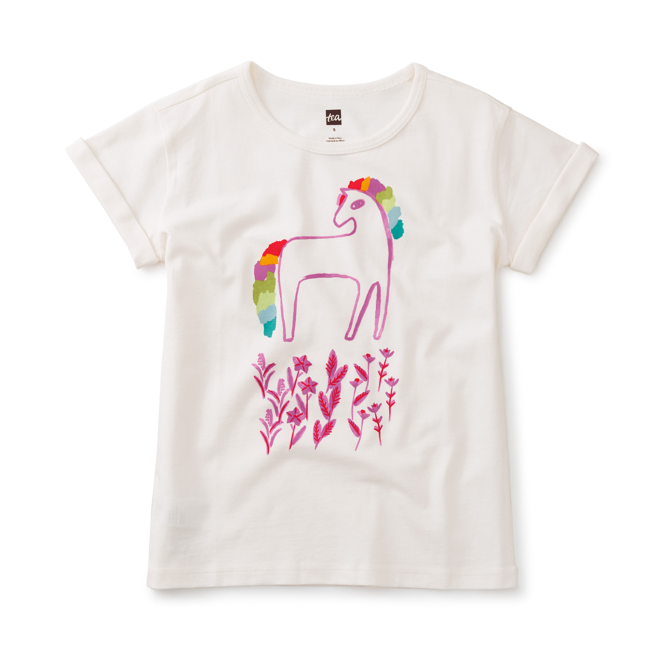 Magic Horse Rolled Sleeve Top 1