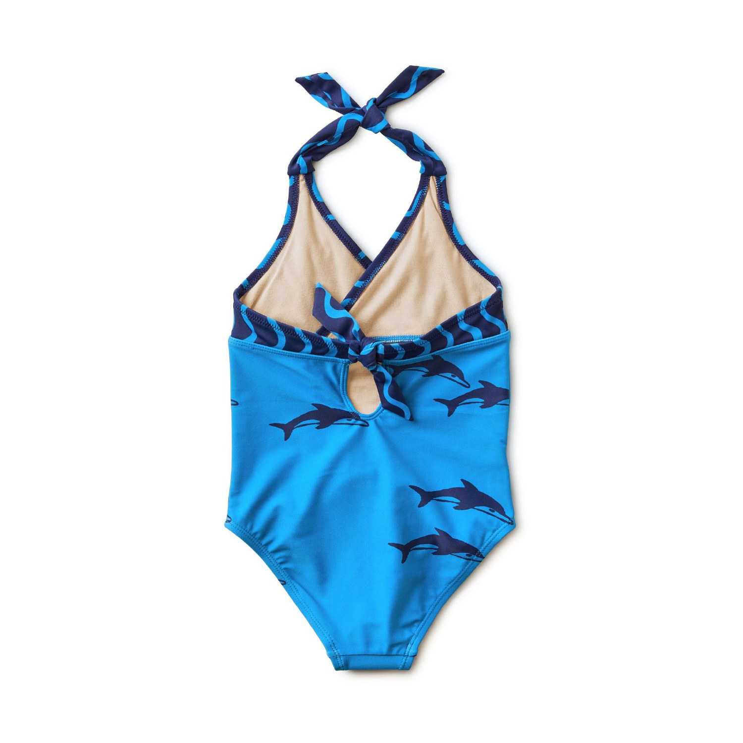 Dolphins halter one piece swimsuit 2
