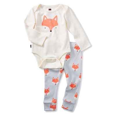Fox LS onesie and pants - Newborn 1