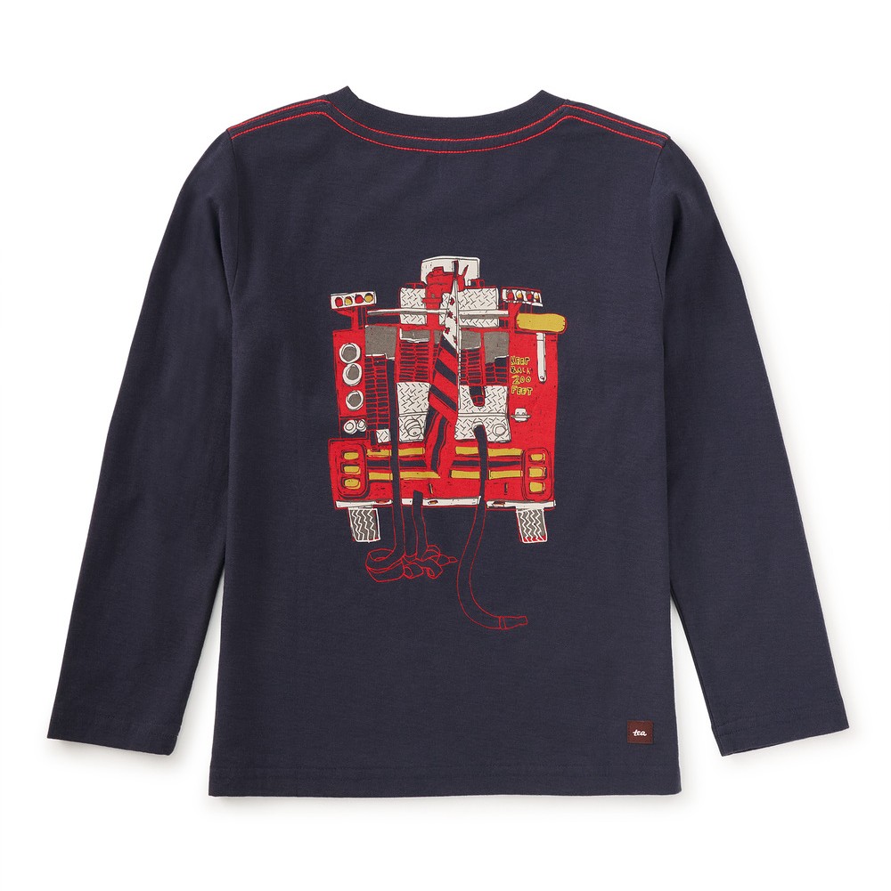 Fire Truck LS Double-sided Graphic Tee 2