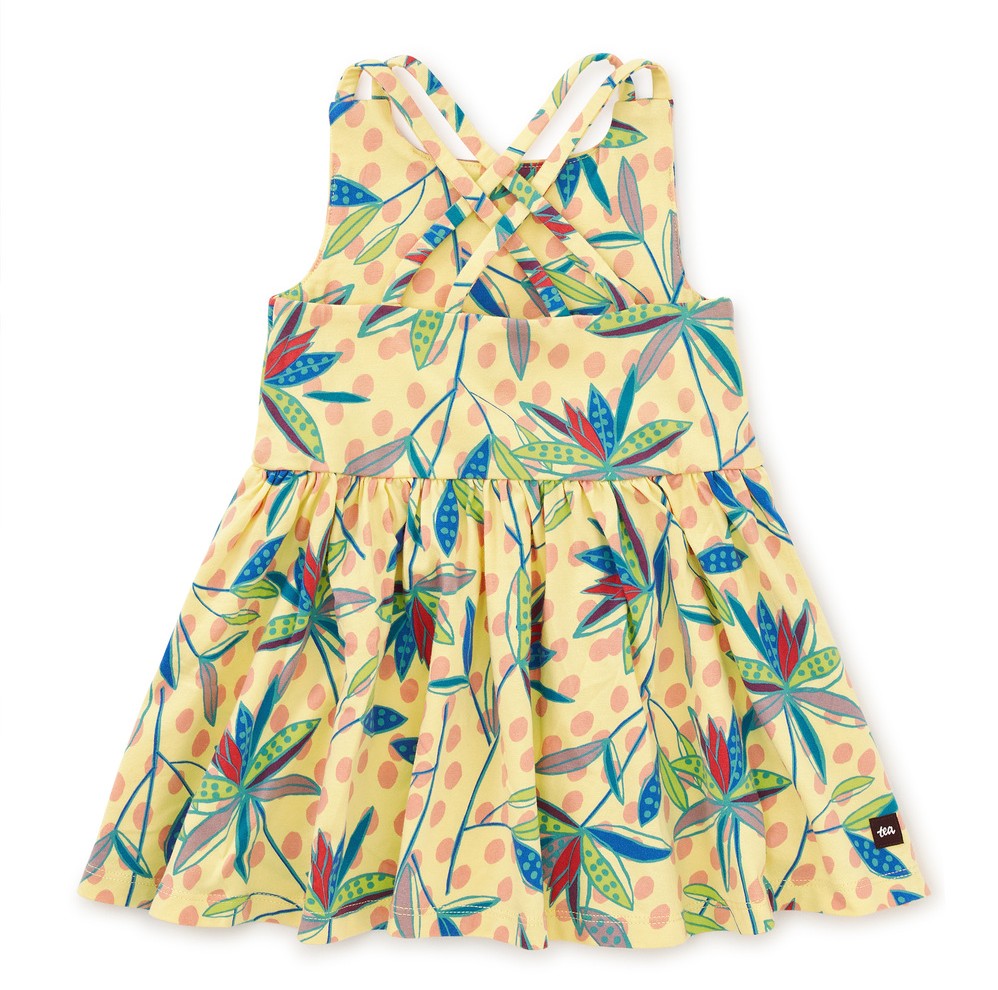 Amazon Rainforest Floral Strappy Back Skirted Dress 2