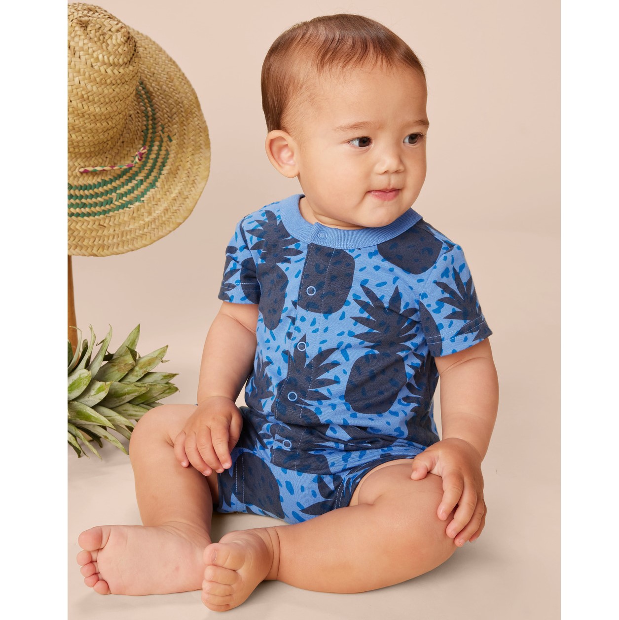 Spotted Pineapple Baby Romper 2