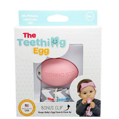 The Teething Egg - Baby Pink 3