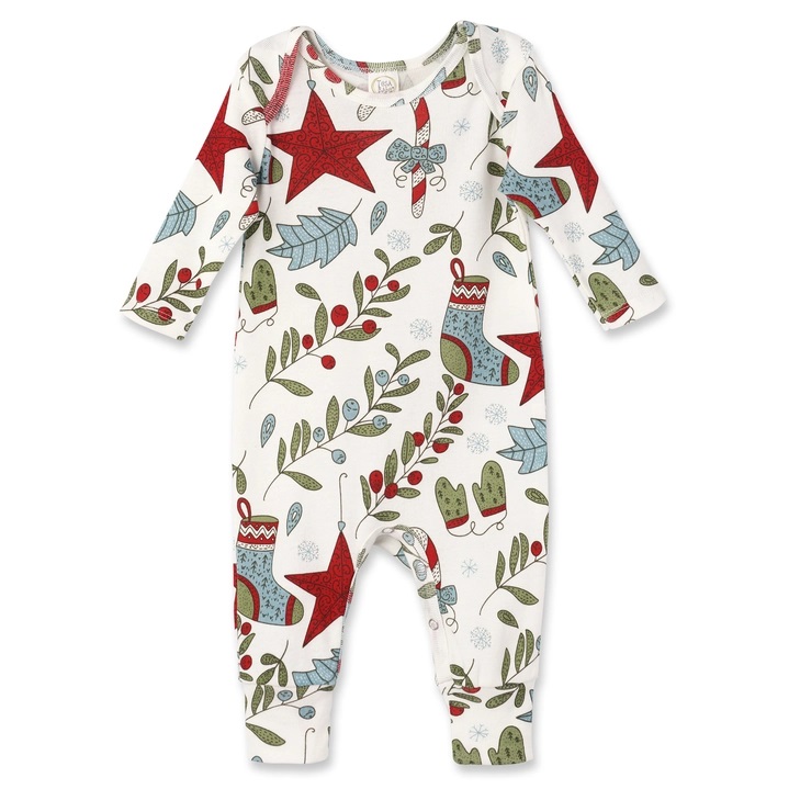 Baby's Christmas Fancy Bamboo Romper 1