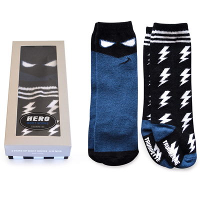 Hero Boot Socks, 0 - 12 Months, 2 Pack 1