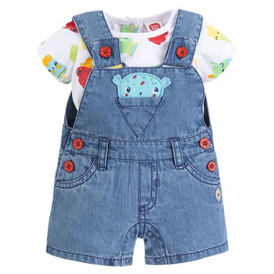 Denim overall and t-shirt (cute ice) 1