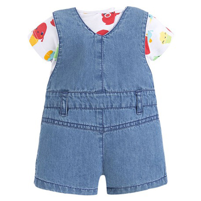 Denim overall and t-shirt (cute ice) 2