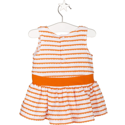 Orange and white striped dress - 9 months 2