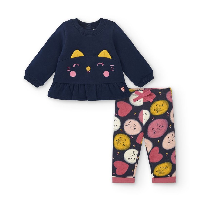 Cat Shirt and Pants in Black and Pink 1