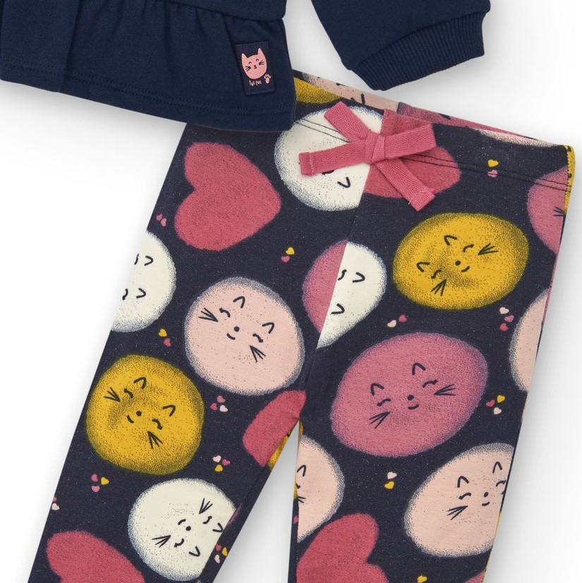 Cat Shirt and Pants in Black and Pink 2