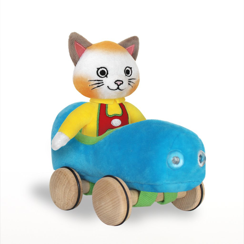 Richard Scarry Huckle soft toy with car 1
