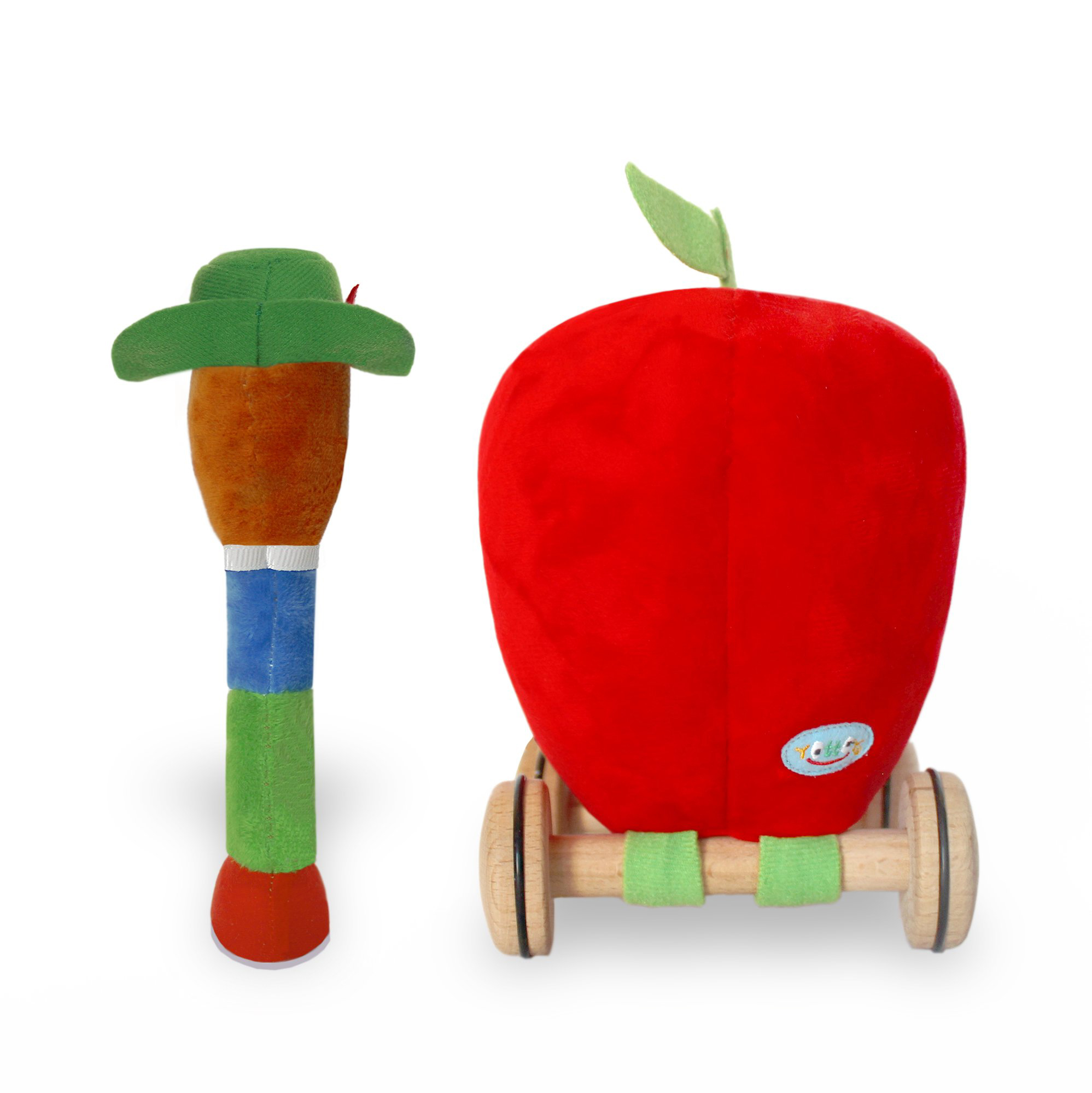 Lowly Worm soft toy and Apple car 3