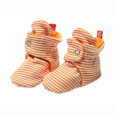 Orange candy stripe booties - 3 months 1