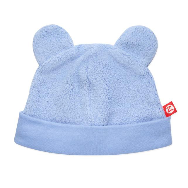 Light Blue cozie fleece hat 1